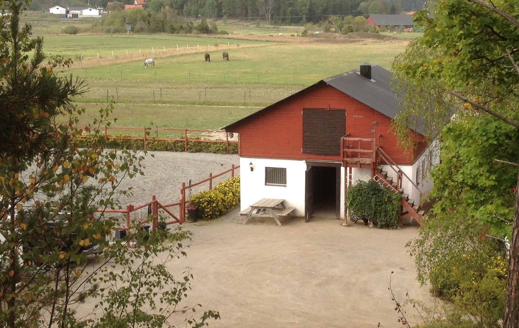 Stallet, ridvolten och vinterhagar